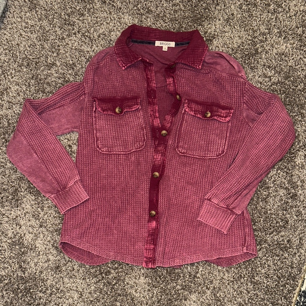 Briggs New York Women's Pink Button-Down Shirt